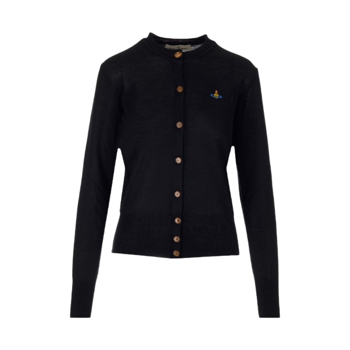1803002P-Y001A-N402 (W) Vivienne Westwood Bea Wool Silk Cardigan Black