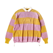 Kapital 5G Cotton Knit Rugby Shirt Yellow Pink