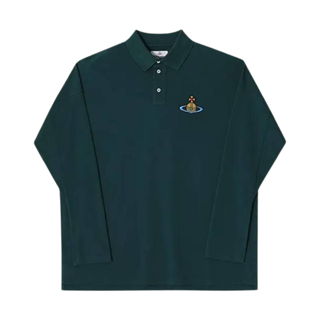 Vivienne Westwood ダークグリーン ポロシャツ ストライプ襟 Vivienne Westwood - ヴィヴィアンウエストウッド Vivienne Westwood