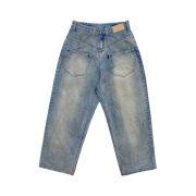 Project G/R Coated Backward Denim Pants Blue