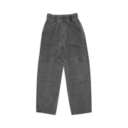Amomento Drawstring Denim Pants Charcoal