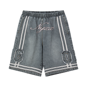 NYXX Basketball Denim Half Pants Gray