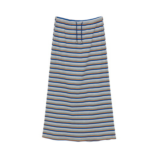 253SLGSKT000 Enzoblues Striped Long Skirt Multi Stripe