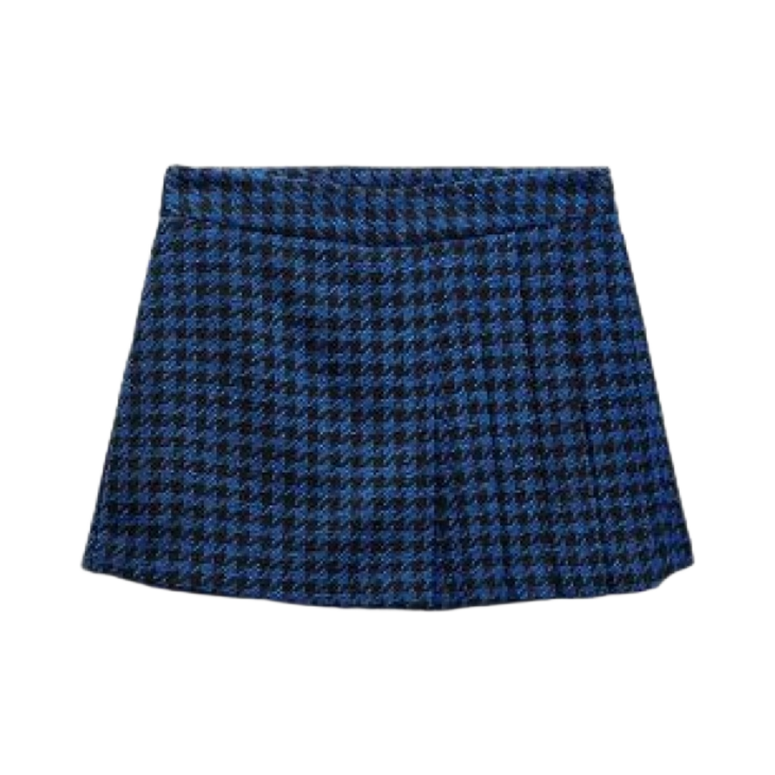 (W) 자라 박스 플리츠 하운드투스 스코트 블루 블랙((W) Zara Box Pleat Houndstooth Skorts Blue Black) - 1