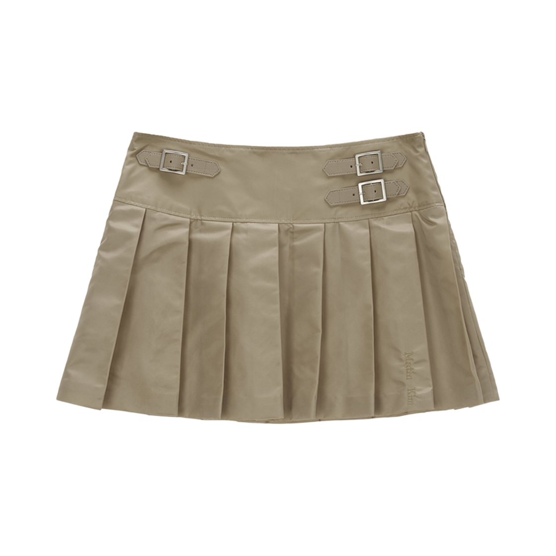 MK2411SK003M (W) Matin Kim Lowrise Pleats Mini Skirt Beige
