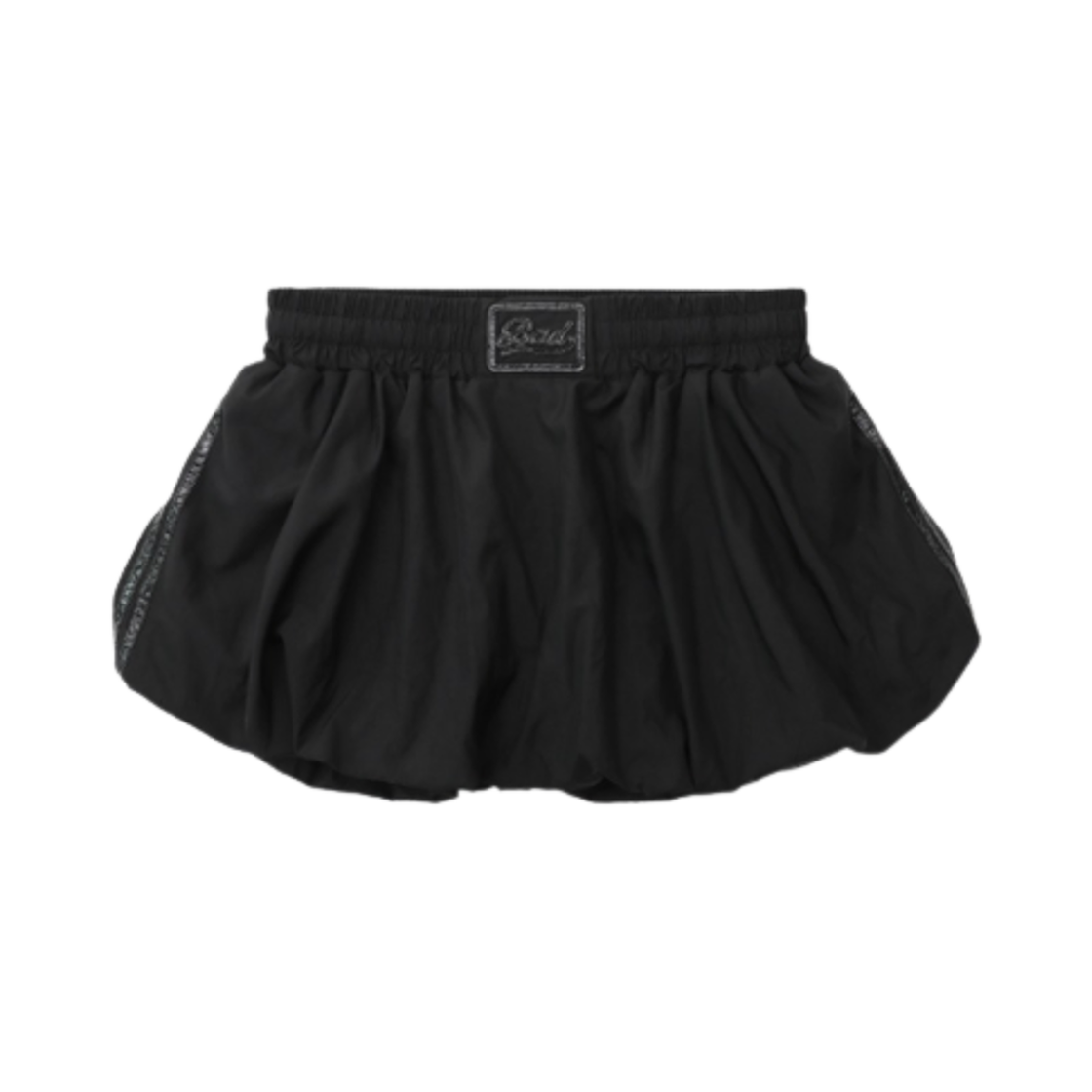 W-SKT25-002 (W) Bad Blood Dark Billie Nylon Balloon Mini Skirt Black