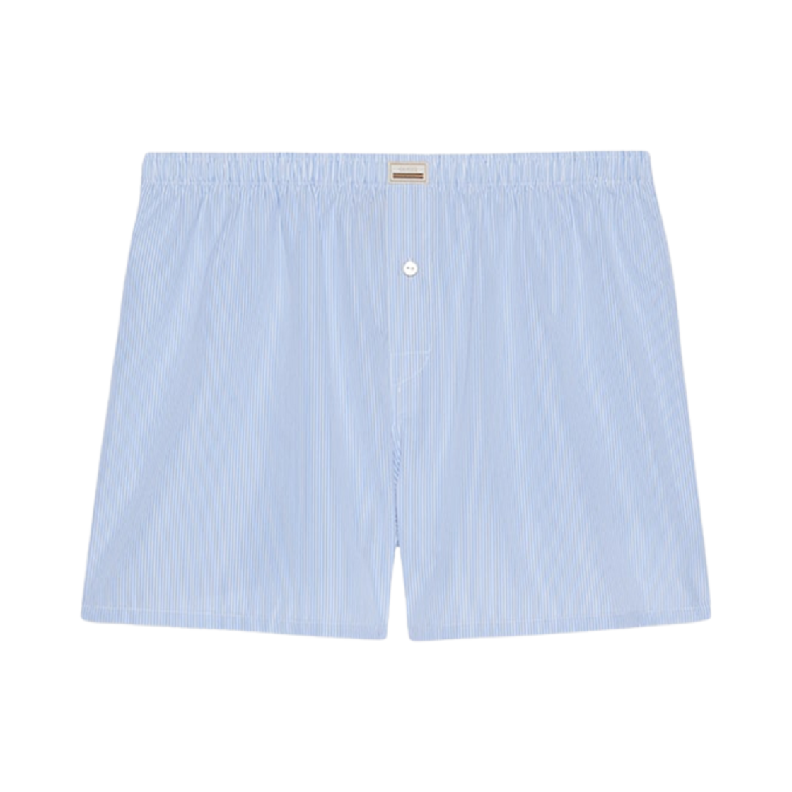 구찌 스트라이프 코튼 쇼츠 라이트 블루 오프 화이트(Gucci Striped Cotton Shorts Light Blue Off White) - 2