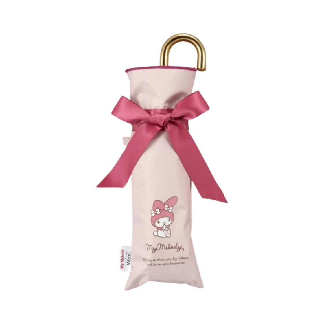 WPC x 산리오 캐릭터즈 블랙아웃 사틴 리본 미니 파라솔 폴딩 마이 멜로디 핑크(WPC x Sanrio Characters Blackout Satin Ribbon Mini Parasol Folding My Melody Pink)