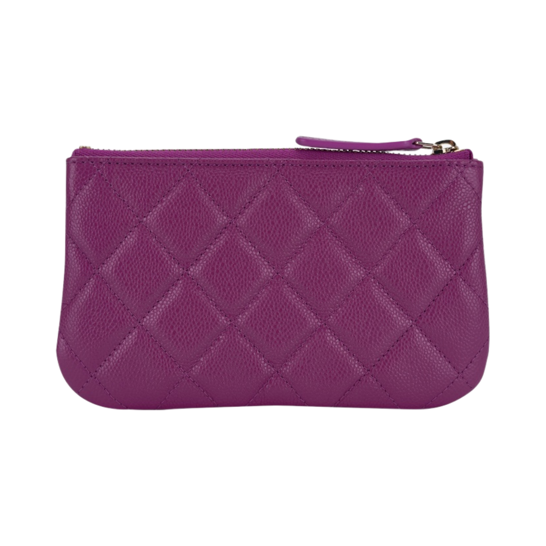 샤넬 클래식 미니 파우치 그레인드 샤이니 카프스킨 & 골드 메탈 퍼플(Chanel Classic Mini Pouch Grained Shiny Calfskin & Gold Purple) - 2
