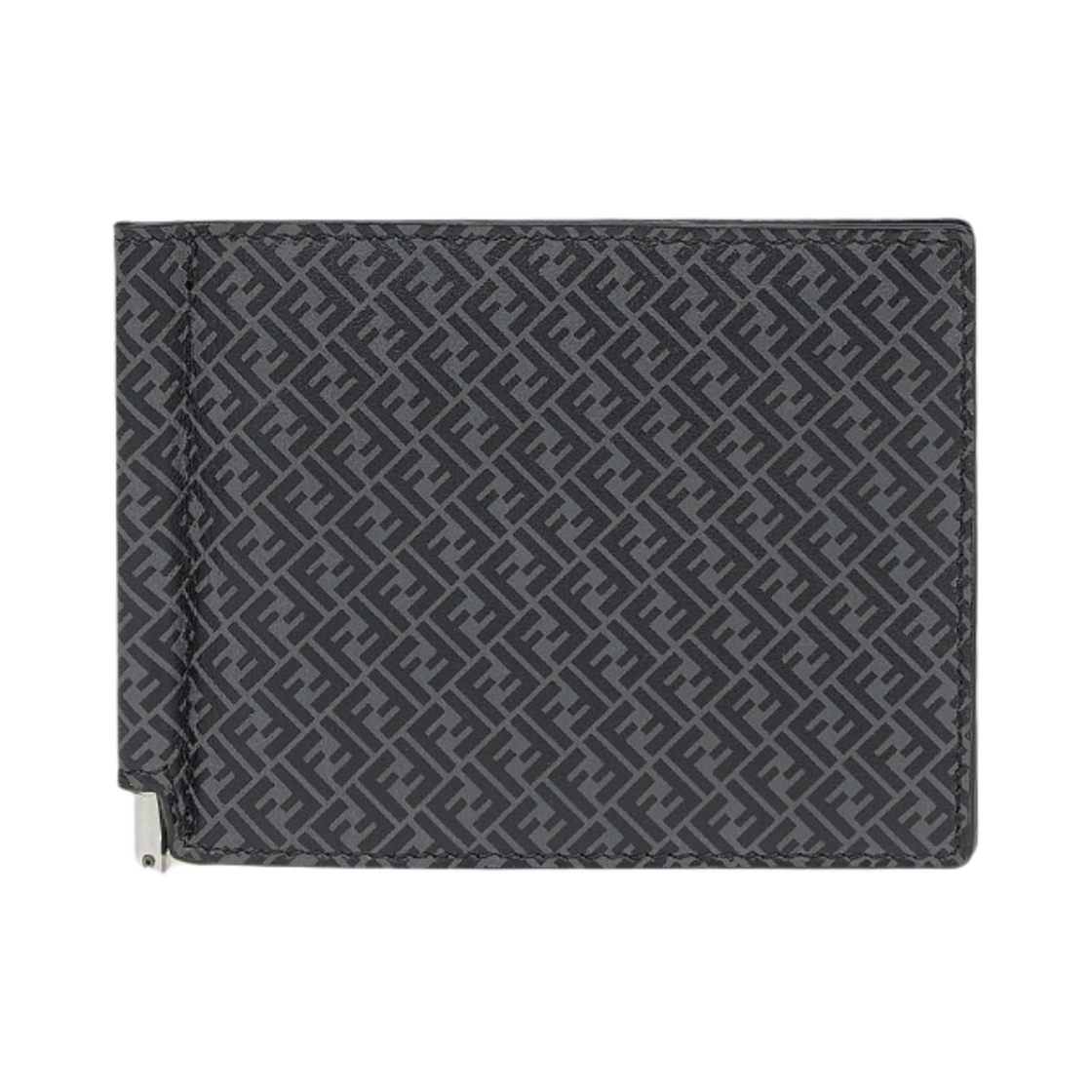 펜디 FF 비폴드 레더 머니 클립 블랙(Fendi FF Bifold Leather Money Clip Black) - 1