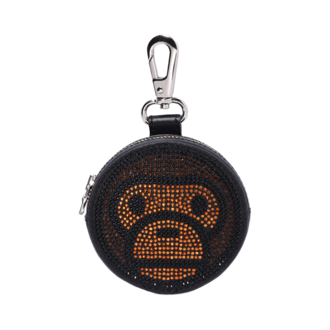 0ZXSGW282007LBKX00F BAPE Baby Milo Crystal Stone Coin Case Black