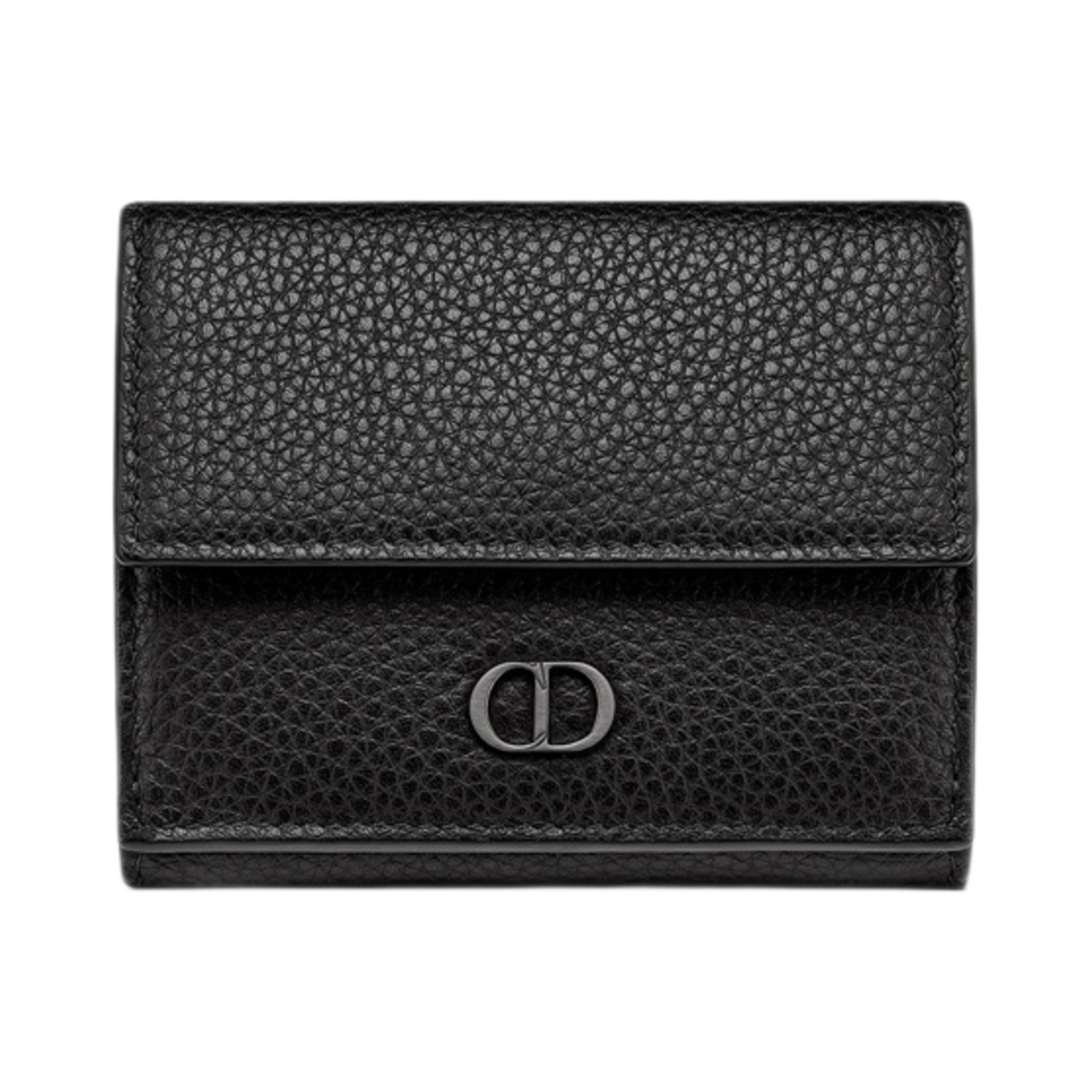 2ESBC110CDI-H00N Dior Trifold Wallet Black Grained Calfskin CD Icon Signature