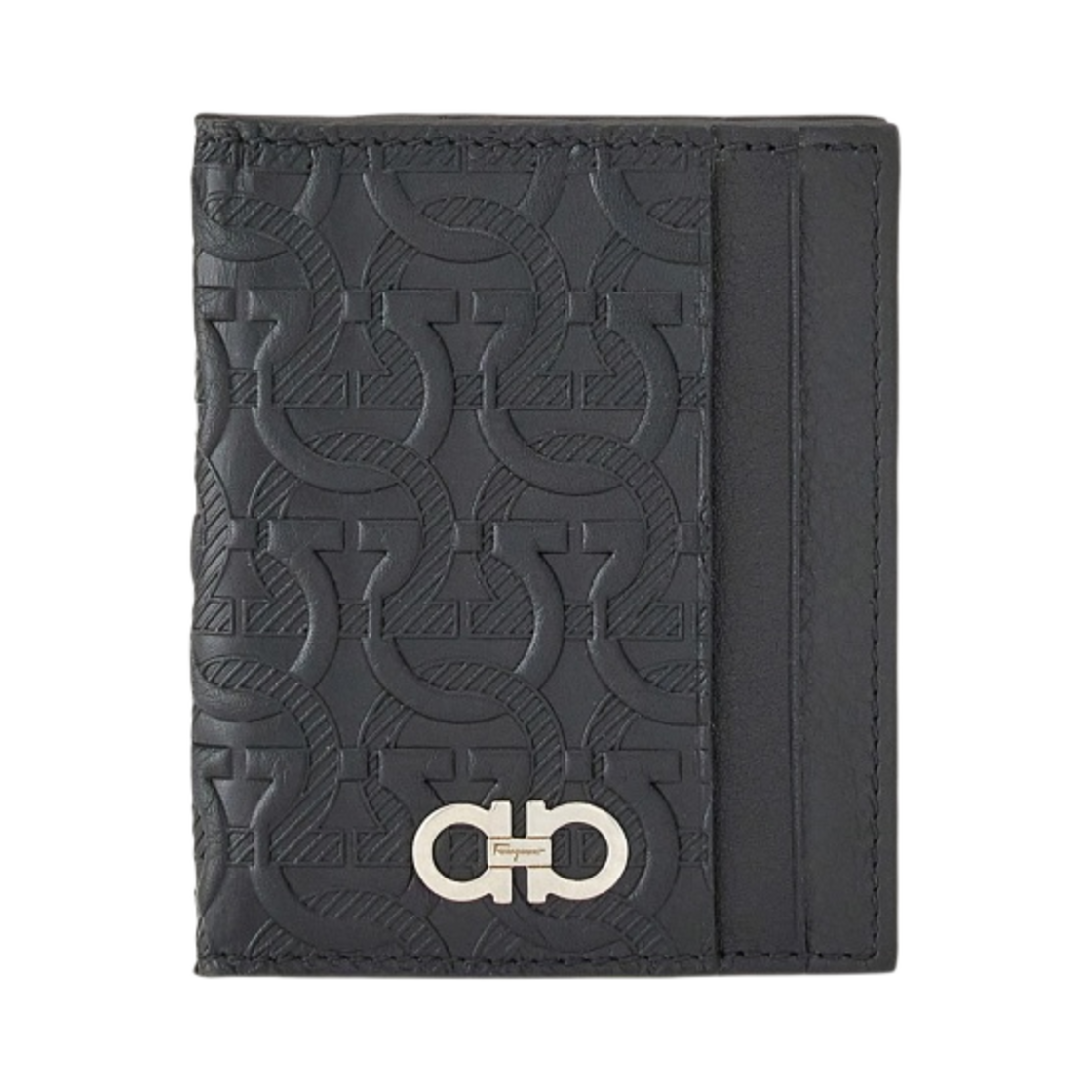 페라가모 간치니 패턴 크레딧 카드 홀더 블랙(Ferragamo Gancini Pattern Credit Card Holder Black) - 1