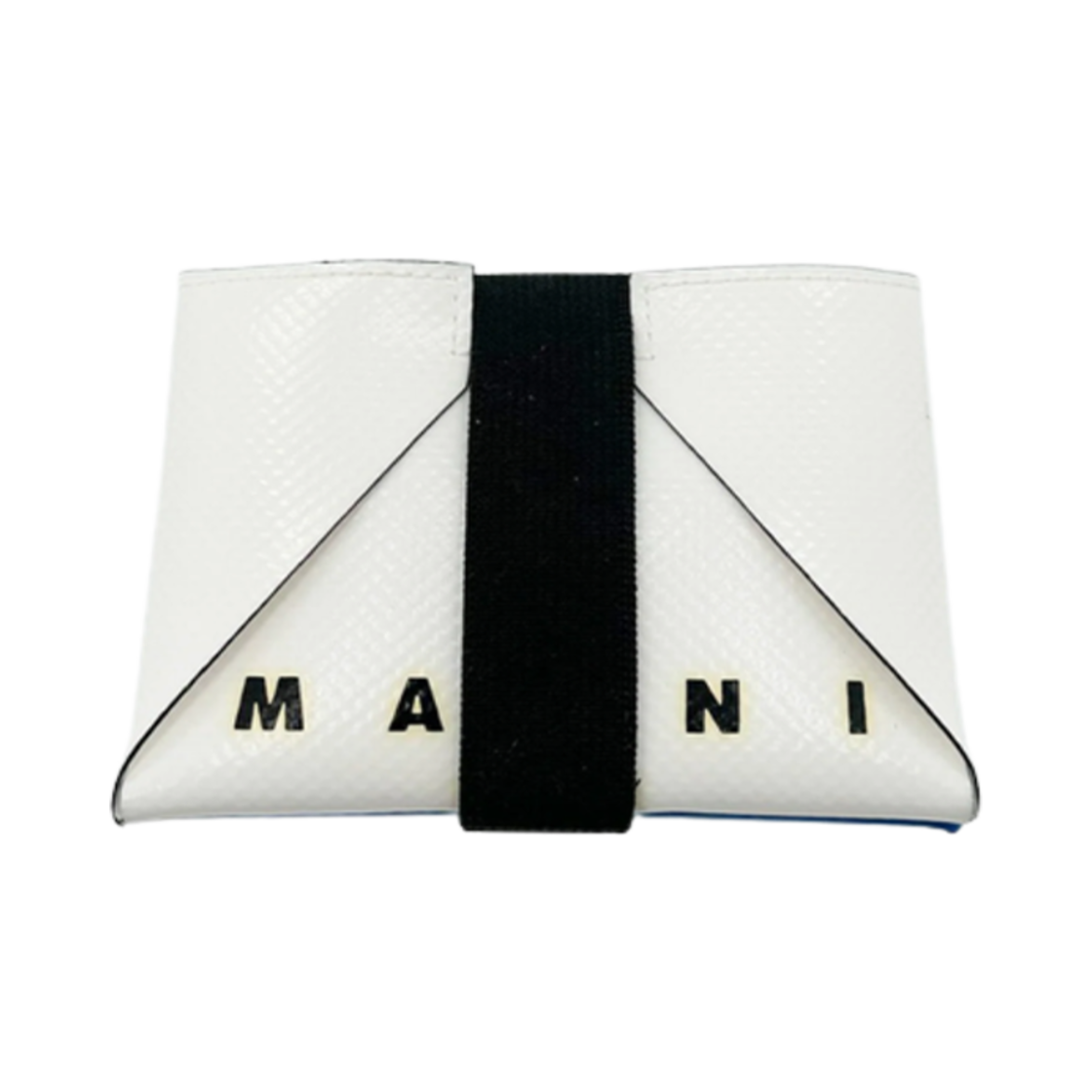 마르니 PVC 오리가미 구조 카드 홀더 화이트 네이비(Marni PVC Origami Construction Card Holder White Navy)