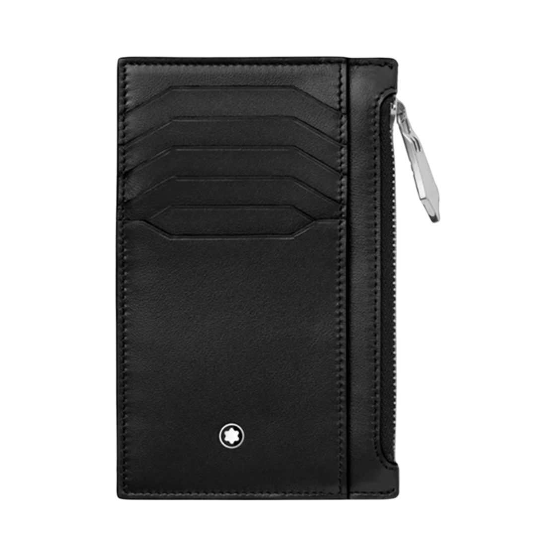129686 Montblanc Meisterstuck 8cc Zipped Card Holder with Zipped Pocket Black