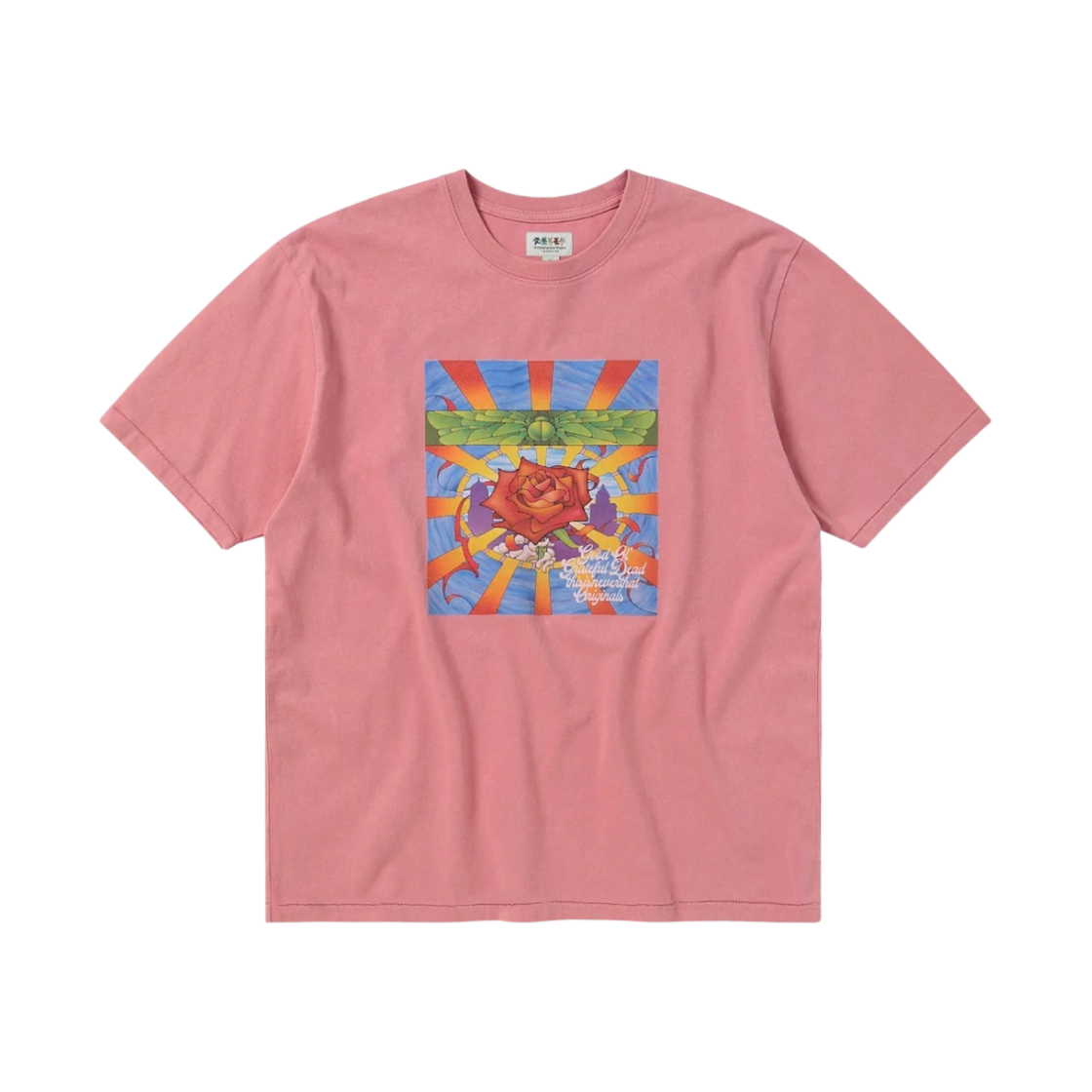 디스이즈네버댓 x 그레이트풀 데드 로즈 티셔츠 핑크(Thisisneverthat x Grateful Dead Rose T-Shirt Pink) - 1