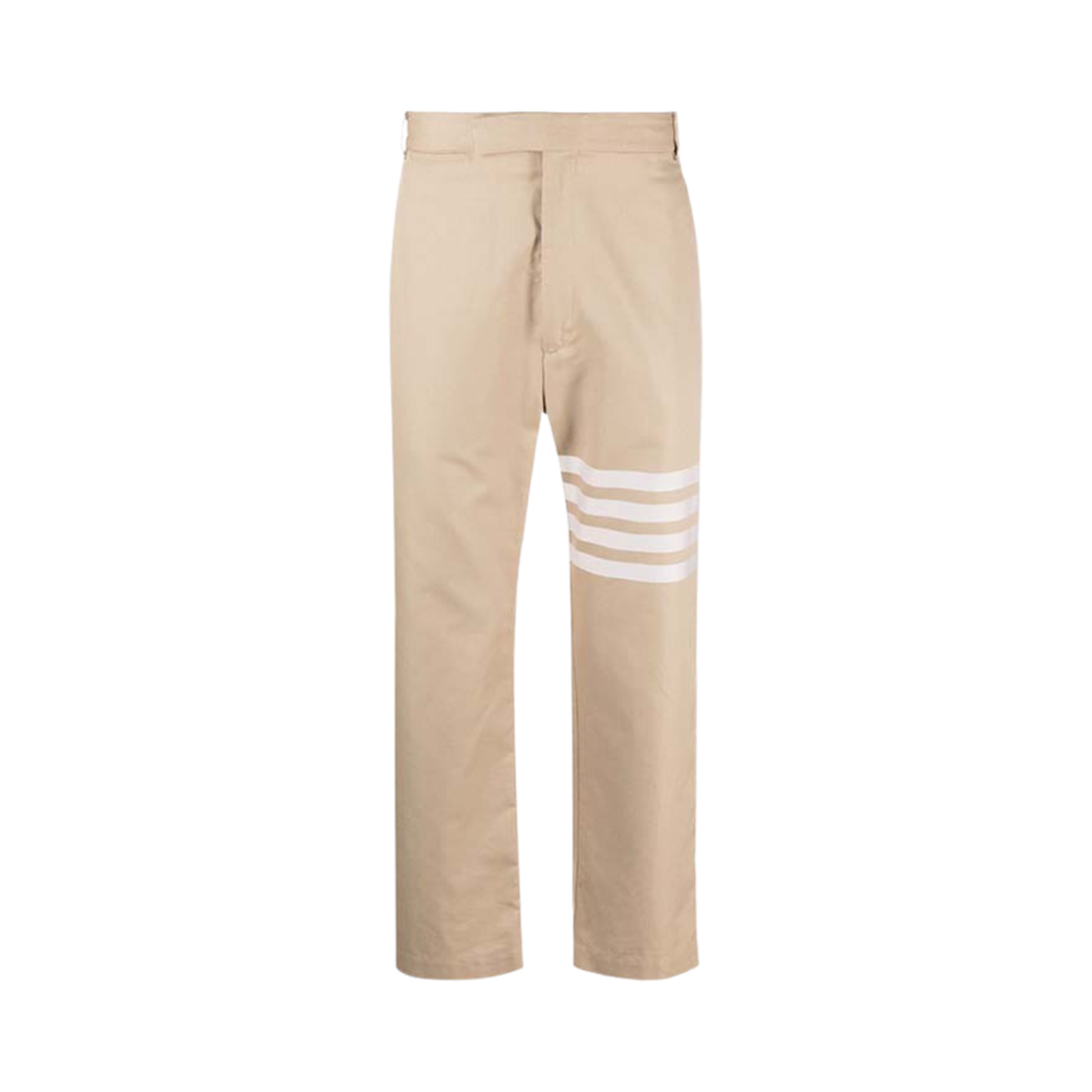 MTU320U-07890-275 Thom Browne Cotton 4-Bar Straight Leg Pants Camel