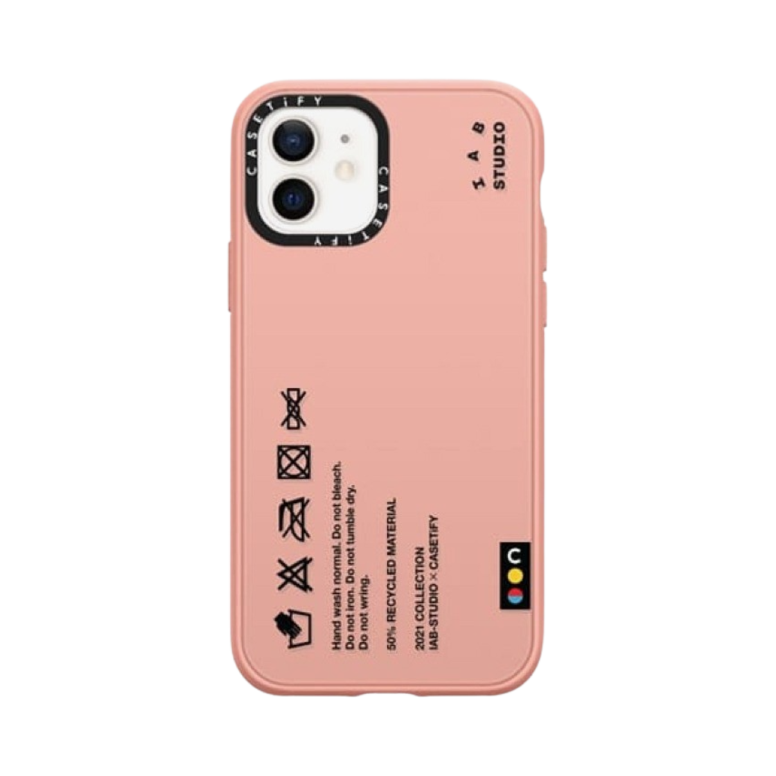 케이스티파이 x 아이앱 스튜디오 아이폰 매트 클로스 태그 케이스 더티 피치(Casetify x IAB Studio iPhone Matte Cloth Tag Case Dirty Peach) - 2