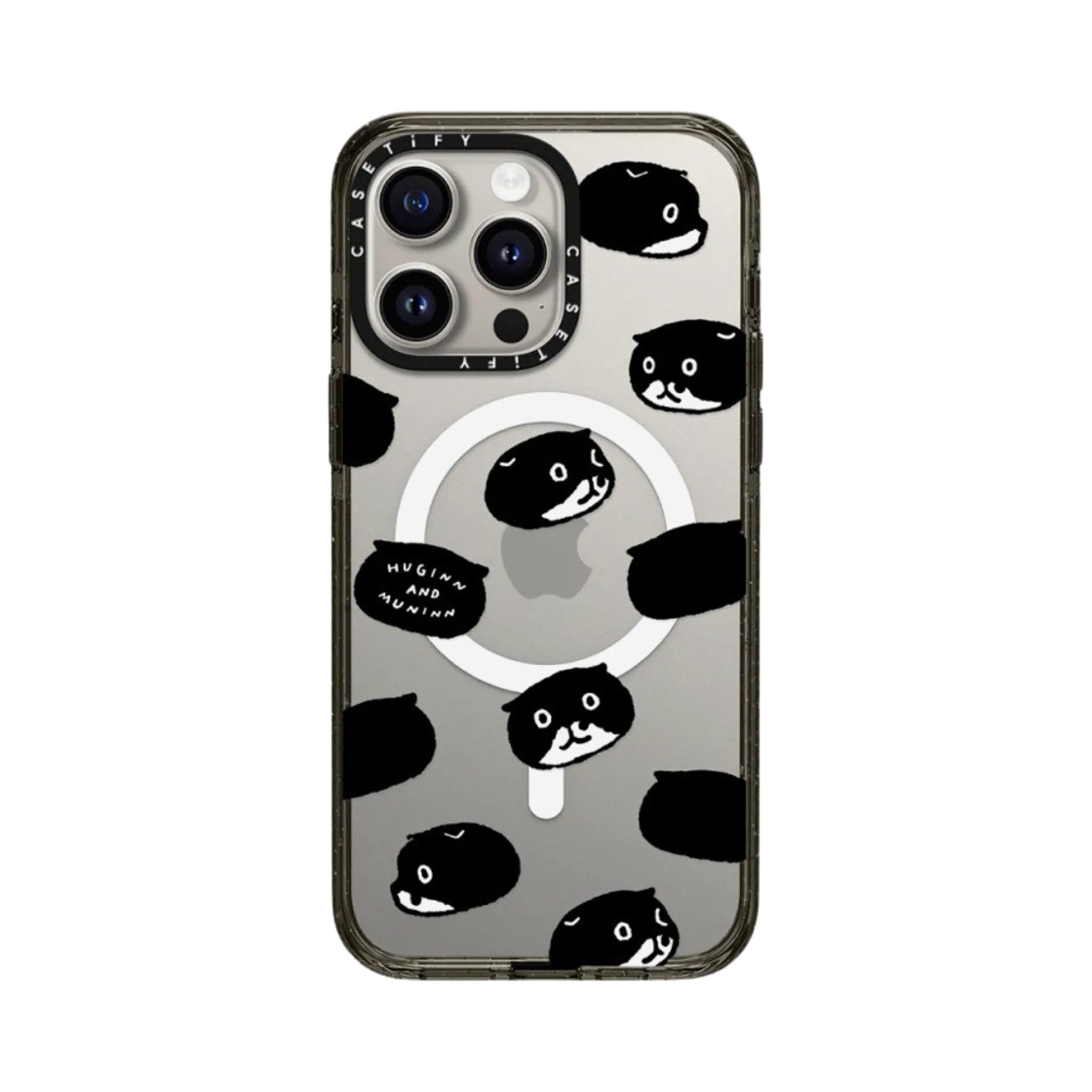 케이스티파이 아이폰 모 페이스 맥세이프 임팩트 케이스 클리어 블랙(Casetify iPhone Mo Face Magsafe Impact Case Clear Black) - 1