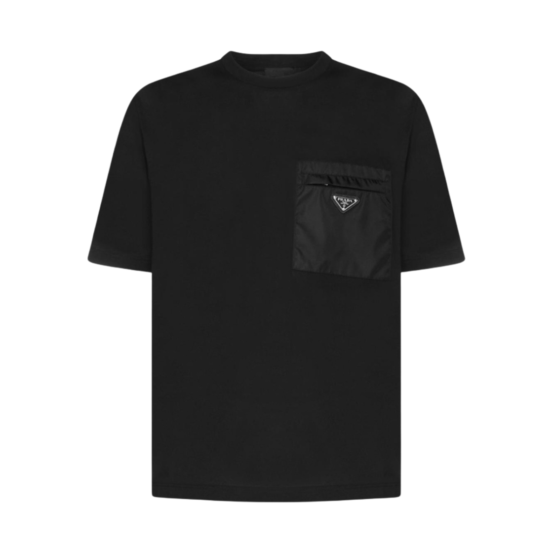 프라다 리나일론 저지 티셔츠 블랙(Prada Re-Nylon Jersey T-Shirt Black)