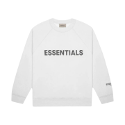 Essentials 3D Silicon Applique Crewneck White - 20SS