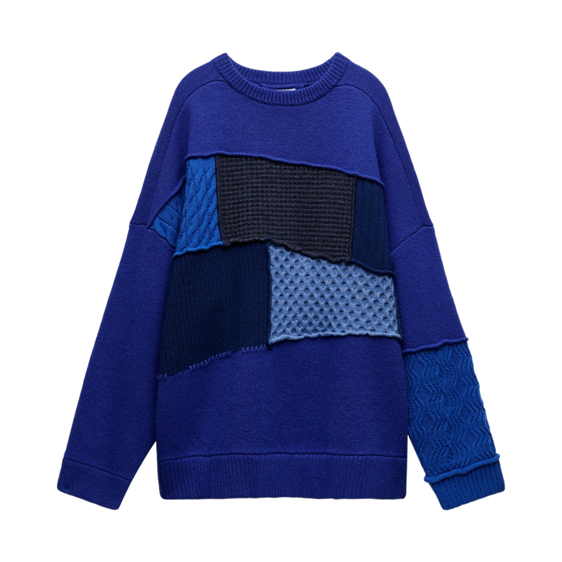 5755/014/400 Zara x Ader Error Patchwork Oversize Sweater Blue