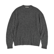 Auralee Brushed Wool Cashmere Silk Knit P/O Gray