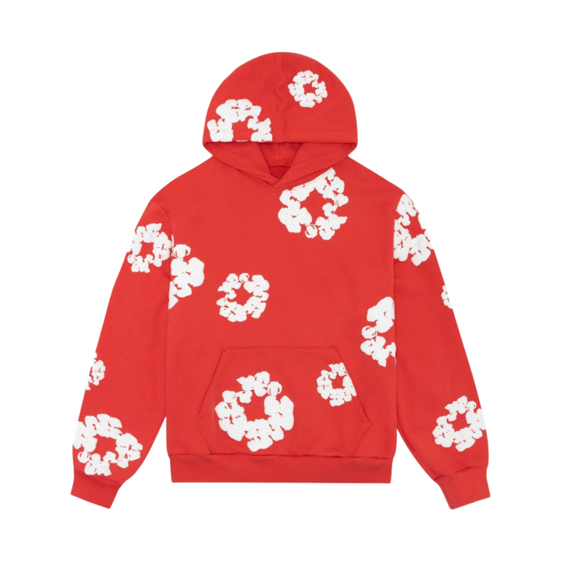 데님 티어스 더 코튼 리쓰 스웨트셔츠 레드(Denim Tears The Cotton Wreath Sweatshirt Red) - 1