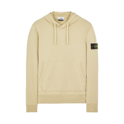 Stone Island 64151 Cotton Fleece Garment Dyed Hooded Sweatshirt Ecru - 23FW