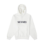 Sunnei Embroidered Hoodie Off White