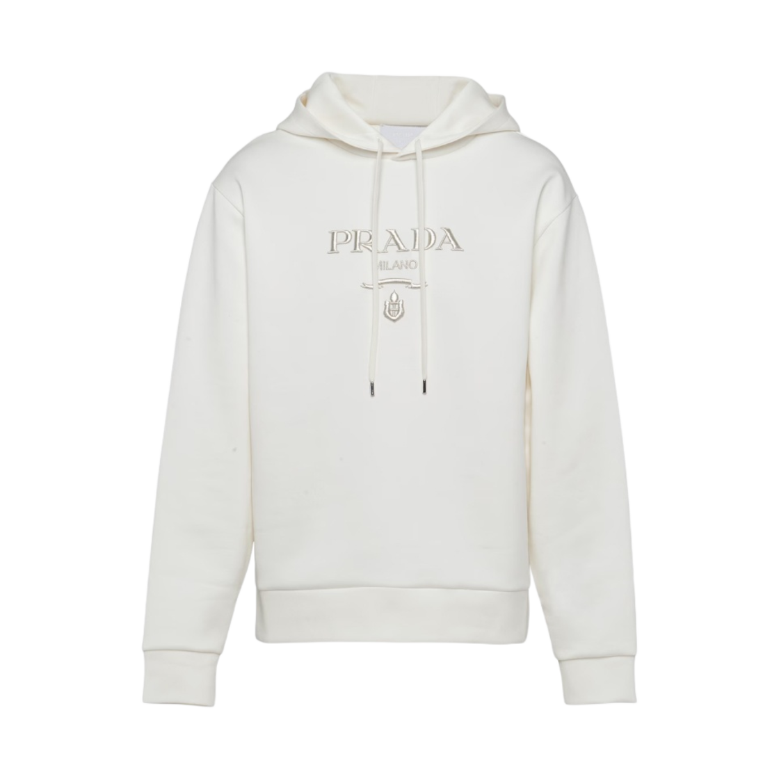 프라다 코튼 후드 화이트 실버(Prada Cotton Hoodie White Silver) - 1