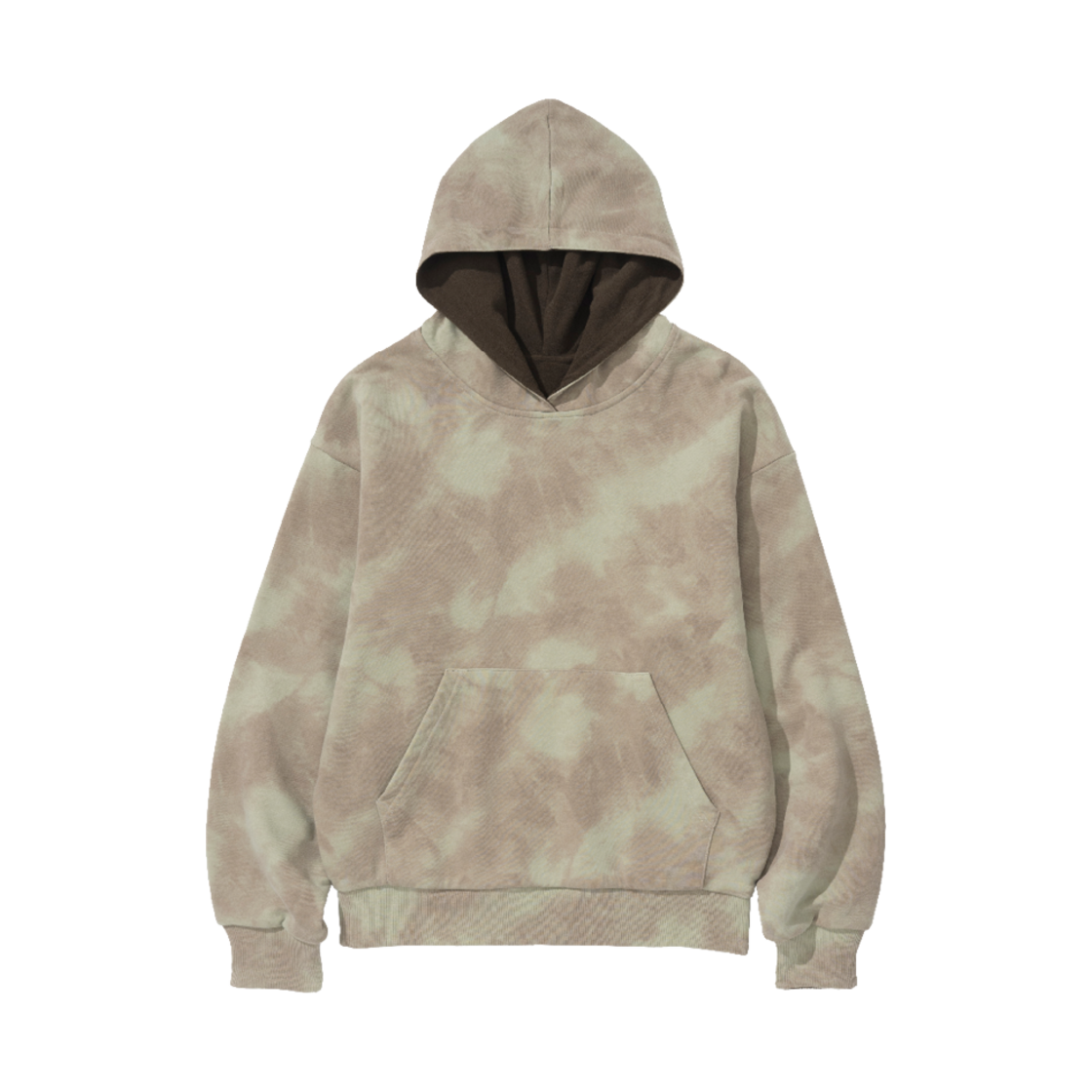 LABW24C005 LAB TWELVE Reversible Vintage Fleece Hood Beige + Fleece Brown