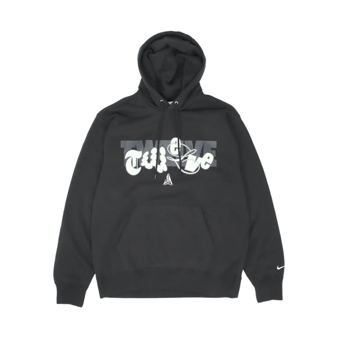 나이키 자 클럽 플리스 후드 블랙 라이트 실버 - 아시아(Nike Ja Club Fleece Hoodie Black Light Silver - Asia)