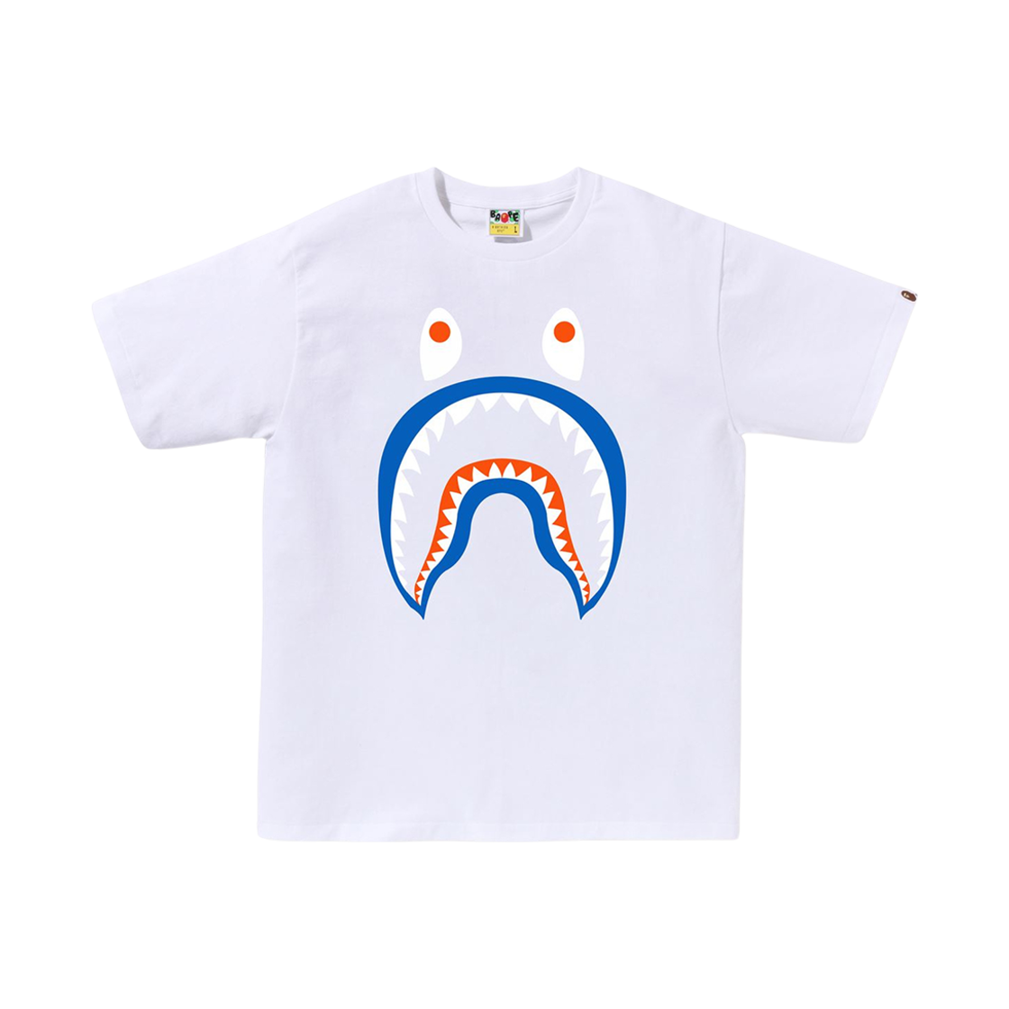 베이프 컬러 샤크 PONR 티셔츠 화이트(BAPE Colors Shark PONR T-Shirt White) - 1