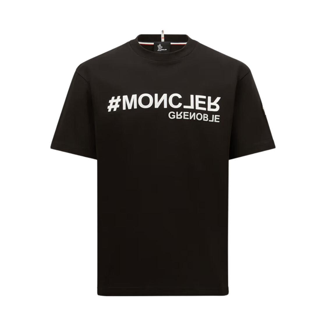 K1-097-8C00009-83927-999 Moncler Mirrored Logo Cotton T-Shirt Black - 25SS