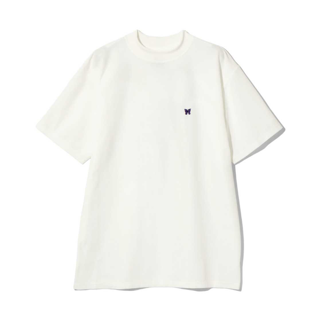 니들스 숏슬리브 목 넥 티셔츠 폴리 피케 블랙(Needles S/S Mock Neck T-Shirt Poly Pique Black)