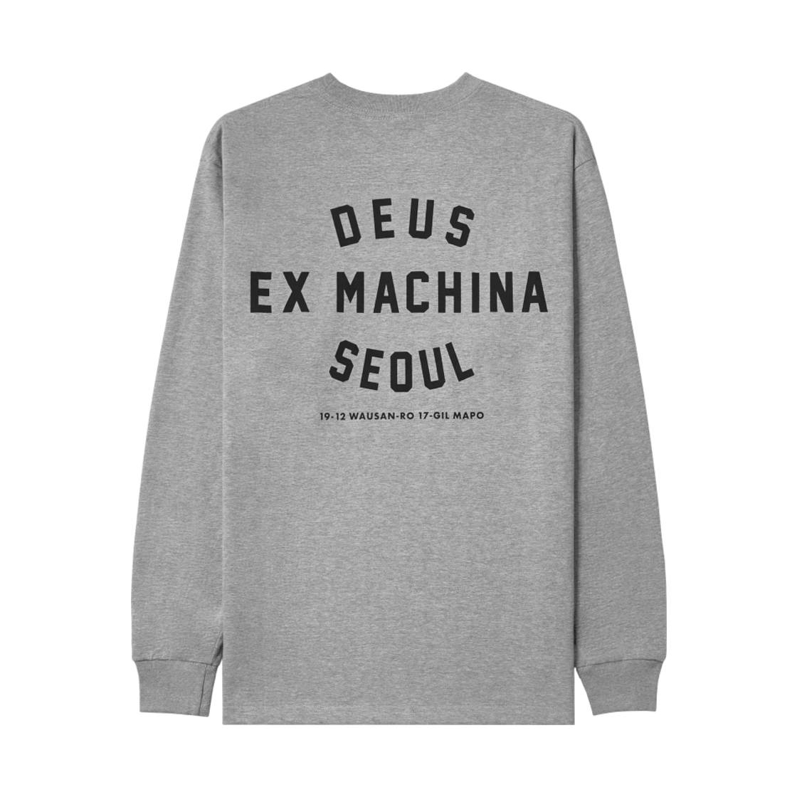 DMW61831H2-GRM/D243ULT128-093 Deus Ex Machina Seoul College Long Sleeve T-Shirt Grey Marle