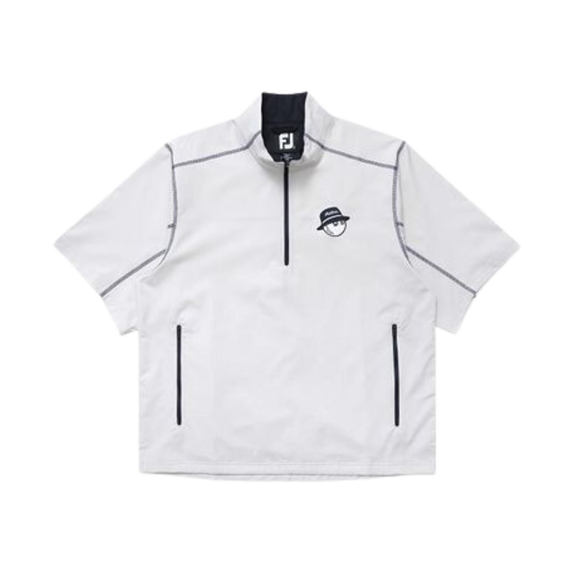 말본 골프 x 풋조이 SS 스포츠 원드셔츠 스톤(Malbon Golf x Footjoy SS Sport Windshirt Stone)