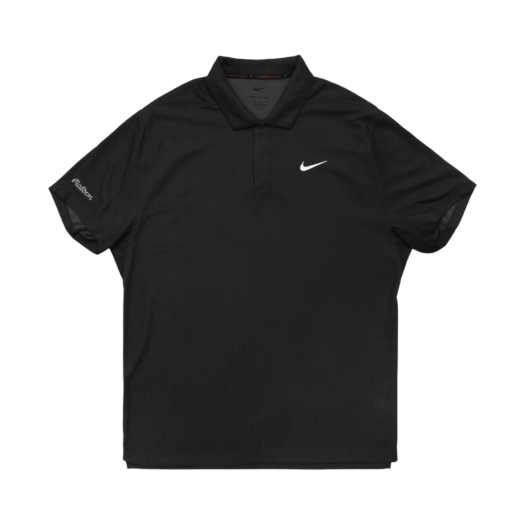 Malbon Golf x Nike Dri-Fit ADV Tiger Woods Jaquard Polo Dark Smoke Grey Black White