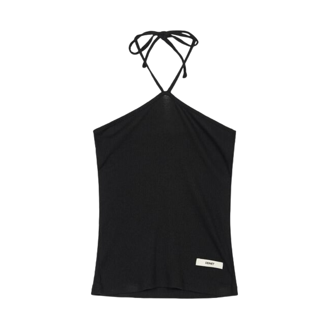 (W) 다이닛 레이어 홀터 탑 블랙((W) Deinet Layer Halter Top in Black)