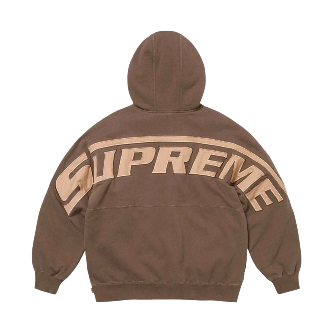 Supreme Supreme Wrapped Half Zip Hooded Sweatshirt Dusty Brown - 24SS · XL