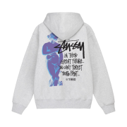 Stussy Great Future Zip Hoodie Ash Heather