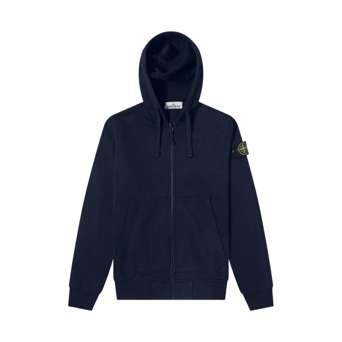 스톤 아일랜드 64251 코튼 플리스 후드 집업 네이비 블루 - 21SS