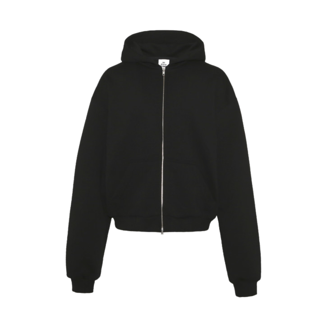 - MJD Heavy Sweat Cropped Zip Up Hoodie Black