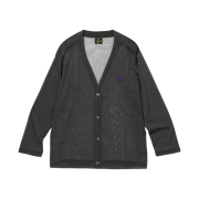 Needles V-Neck Poly Mesh Cardigan Black
