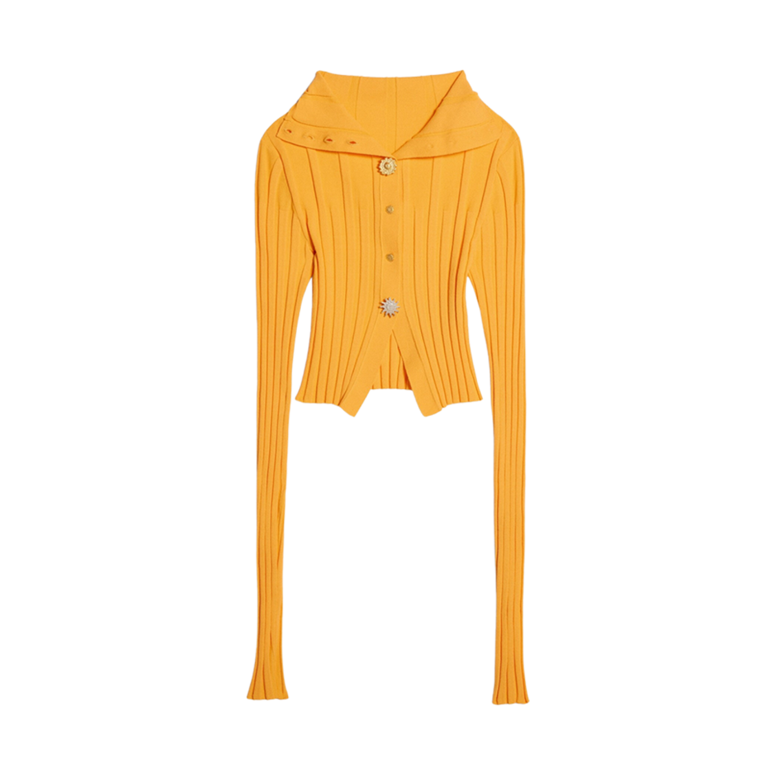(W) 자크뮈스 르 가디건 반도 선 참 가디건 옐로우((W) Jacquemus Le Cardigan Bando Sun Charm Cardigan Yellow) - 1