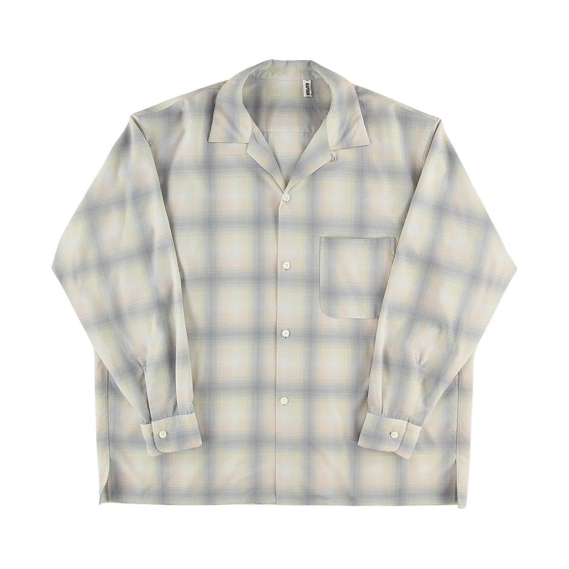 A0KS0000OZQX Kaptain Sunshine Open Collar Shirt Pale Ombre