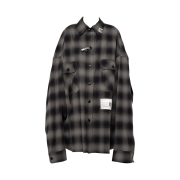 Maison Mihara Yasuhiro Super Big Check Long Sleeve Shirt Black