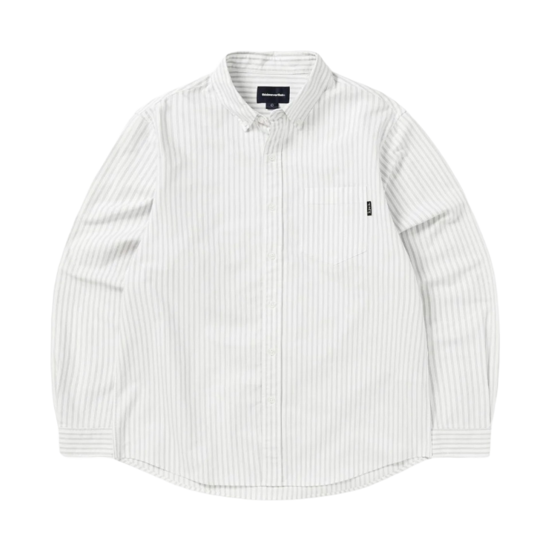 디스이즈네버댓 스트라이프 옥스포드 셔츠 그레이(Thisisneverthat Striped Oxford Shirt Grey) - 1