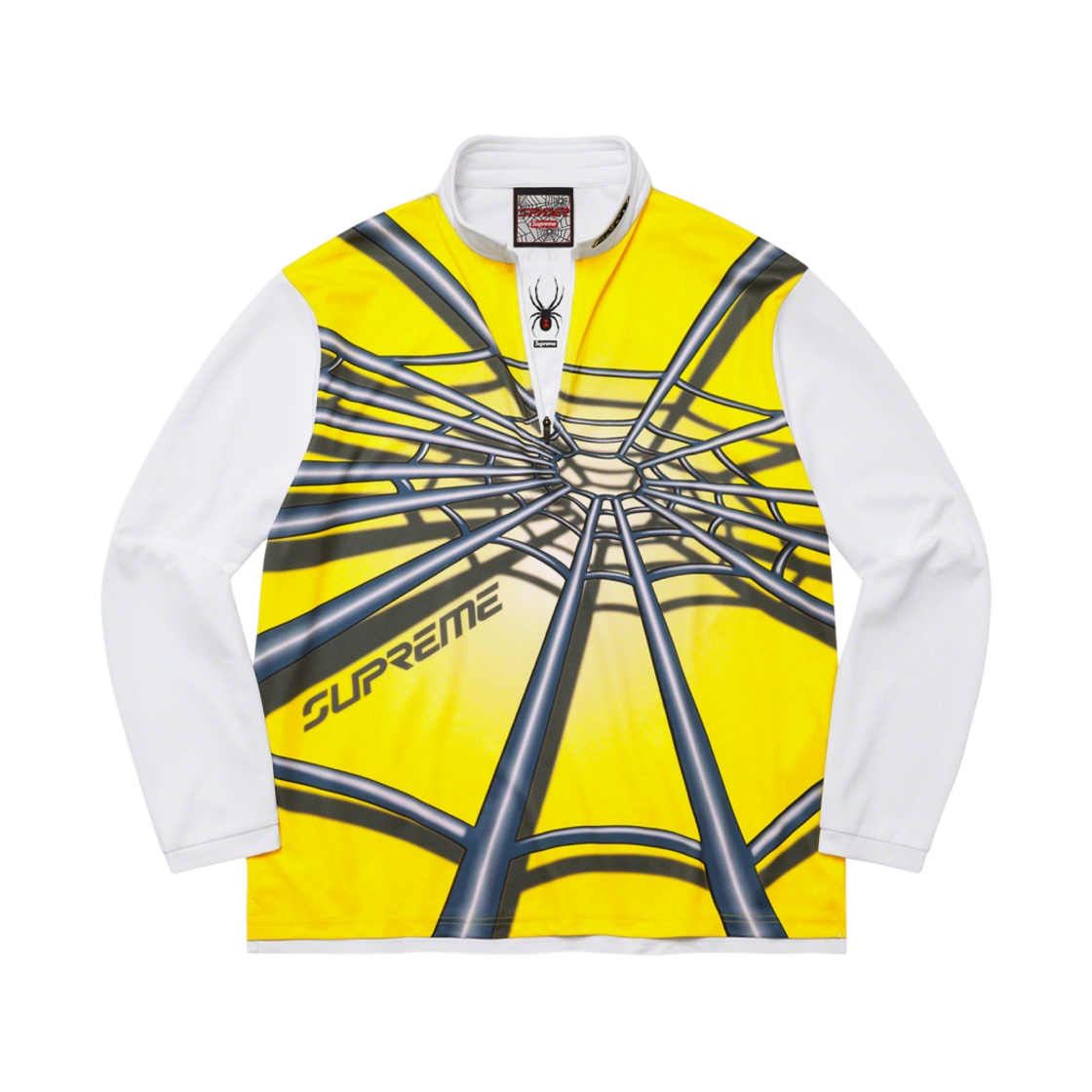 슈프림 x 스파이더 웹 하프 집 풀오버 옐로우 - 22FW(Supreme x Spyder Web Half Zip Pullover Yellow - 22FW)